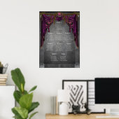 Celtic Medieval Wedding Seating Chart Poster (Heimbüro)