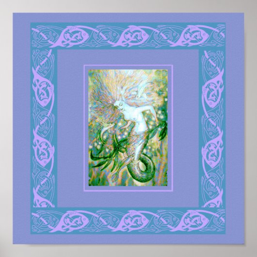 Celtic Mermaid Print Poster (Vorne)