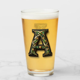 Celtic Monogram Pint Glass Glas