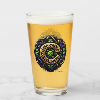 Celtic Monogram Pint Glass Glas