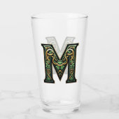 Celtic Monogram Pint Glass Glas (Rückseite)