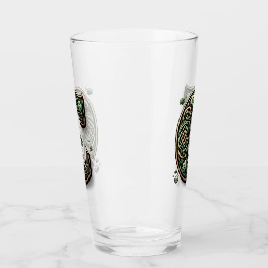 Celtic Monogram Pint Glass Glas (Links)