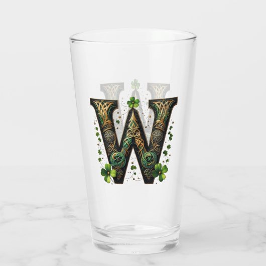 Celtic Monogram Pint Glass Glas (Rückseite)
