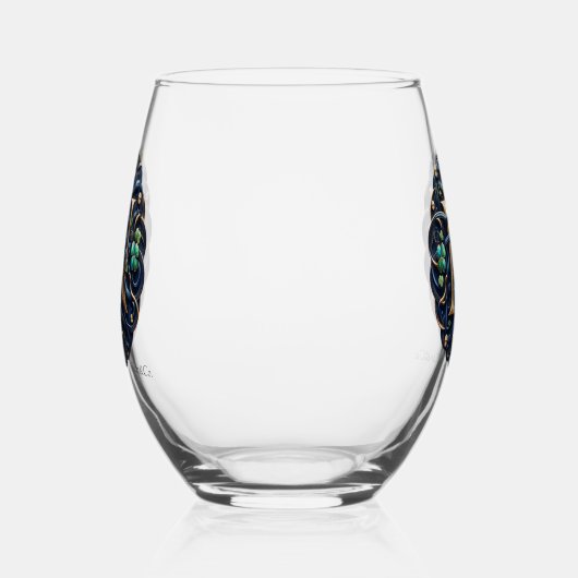 Celtic Monogram Wine Glass Set Weinglas Ohne Stiel (Rechts)