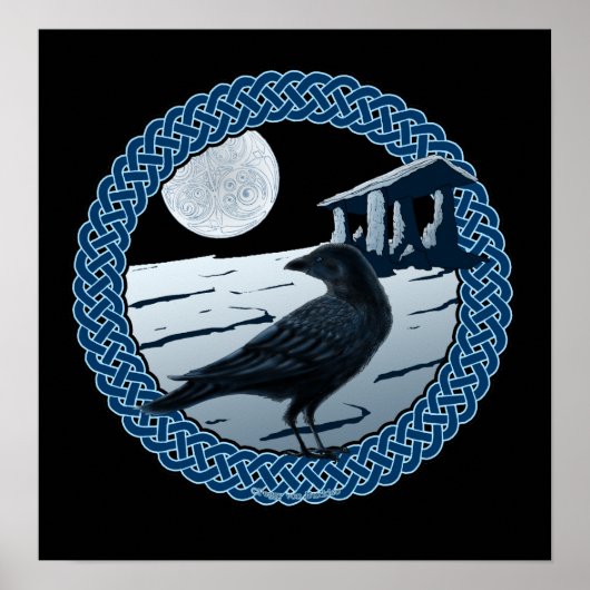 Celtic Moon, Raven & Dolman Prints & Posters Poster (Vorne)