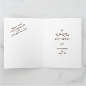 Celtic Moonlit Fox Personalisierter verzauberter F Karte (Innenseite)