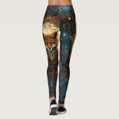 Celtic Moonlit Fox Personalisierter verzauberter F Leggings (Rückseite)