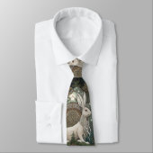 Celtic Moonlit Hare Tie, Green Celestial Design Krawatte (Gebunden)
