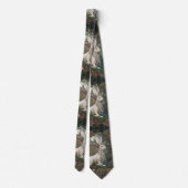 Celtic Moonlit Hare Tie, Green Celestial Design Krawatte (Rückseite)