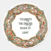 Celtic Mythology and Sun Symbols Litha Runder Aufkleber (Vorderseite)