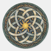 Celtic Mythology and Sun Symbols Litha Runder Aufkleber (Vorderseite)