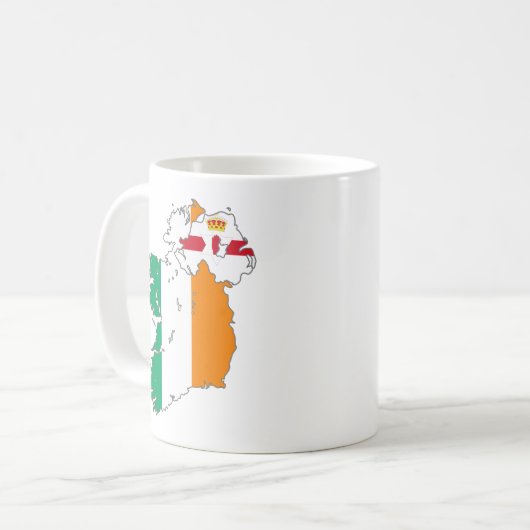 Celtic Nation Irish Map Kaffeetasse (Vorderseite Links)