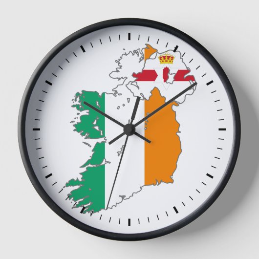 Celtic Nation Irish Map Wanduhr (Vorderseite)