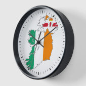 Celtic Nation Irish Map Wanduhr (Winkel)