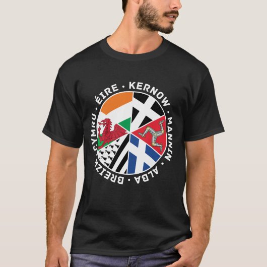 Celtic Nations Countries Flaggen Männerteppiche T-Shirt (Vorderseite)