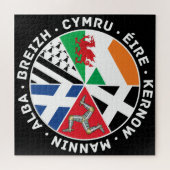 Celtic Nations Flags Cymru Eire Alba Kernow Mannin Puzzle (Horizontal)