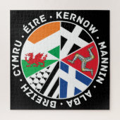 Celtic Nations Flags Cymru Eire Alba Kernow Mannin Puzzle (Vertikal)