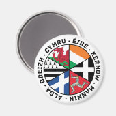 Celtic Nations Flags Magnet (Vorderseite/Rückseite)