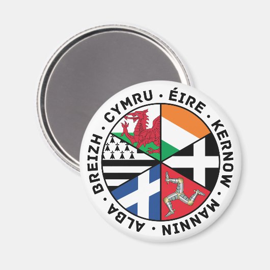 Celtic Nations Flags Magnet (Vorderseite/Rückseite)