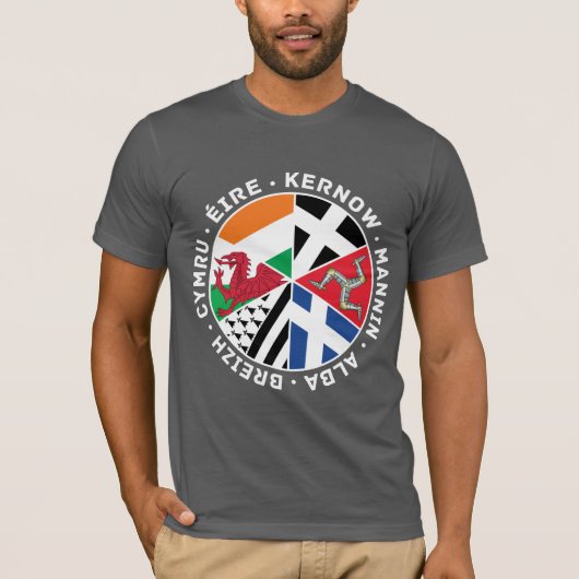 Celtic Nations Flags Men T Shirt, Wales, Kelte T-Shirt (Vorderseite)