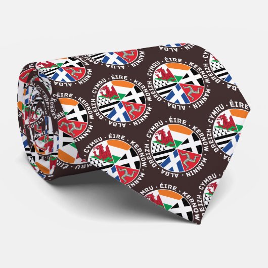 Celtic Nations Flags Necktie Krawatte (Gerollt)