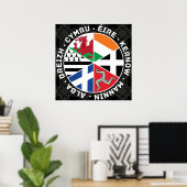 Celtic Nations Flags Poster (Heimbüro)