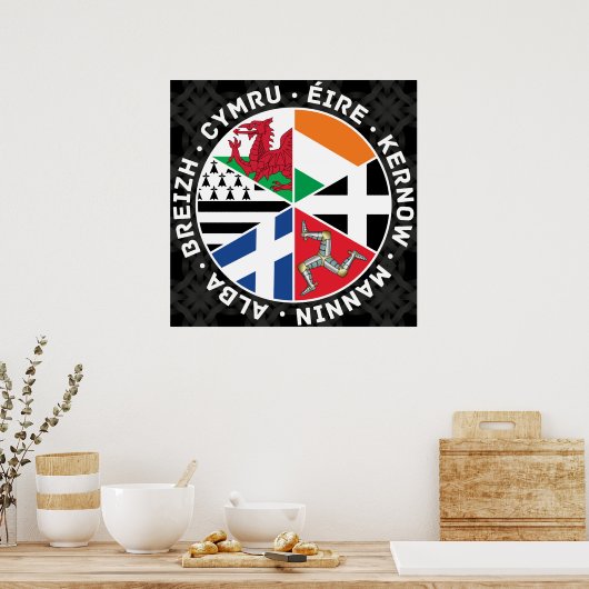 Celtic Nations Flags Poster (Küche)