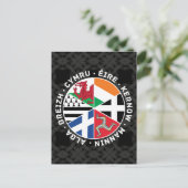 Celtic Nations Flags Postkarte (Stehend Vorderseite)