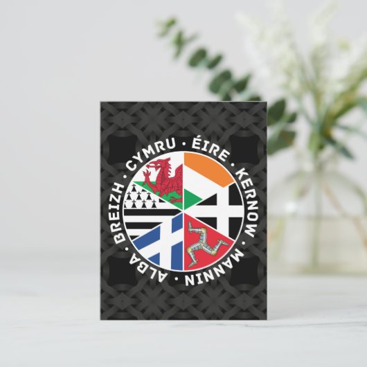 Celtic Nations Flags Postkarte (Stehend Vorderseite)