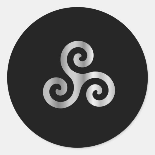 Celtic Neopaganism Triple Spiraltriskelion.jpg Runder Aufkleber (Vorderseite)