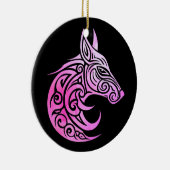 Celtic Nordic Fox Keramik Ornament (Rechts)