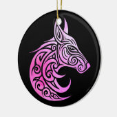 Celtic Nordic Fox Keramik Ornament (Links)