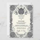 Celtic Nordic Medieval Scroll Einladung (Vorderseite)