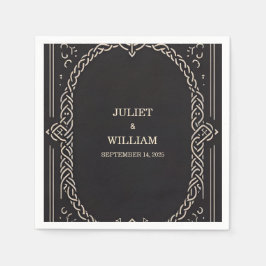 Celtic Nordic Medieval Scroll Serviette