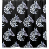 Celtic Nordic Winter Fox Duschvorhang (Vorderseite)