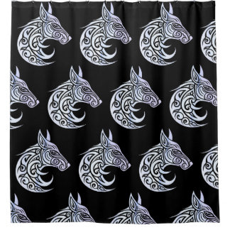 Celtic Nordic Winter Fox Duschvorhang