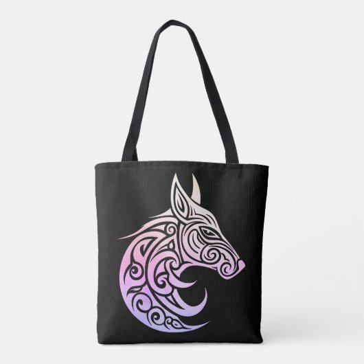 Celtic Nordic Winter Fox Tasche (Rückseite)