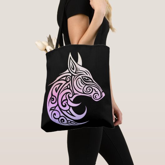 Celtic Nordic Winter Fox Tasche (Von Nahem)