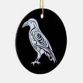 Celtic Nordic Winter Raven Crow Keramik Ornament (Rechts)