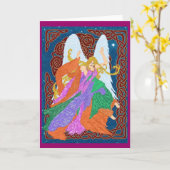 Celtic Nouveau Angel Karte (Gelbe Blume)