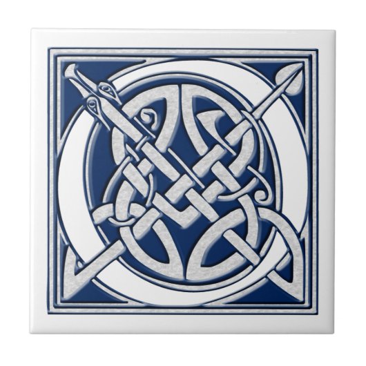 Celtic O Monogram Fliese (Vorderseite)