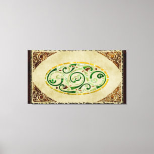 Celtic Old Tradition Folk Art Leinwanddruck