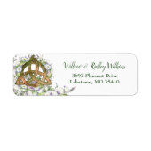 Celtic Orange Triquetra Watercolor Floral Address (Vorne)
