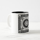 Celtic ornament Single Zweifarbige Tasse (Vorderseite Links)