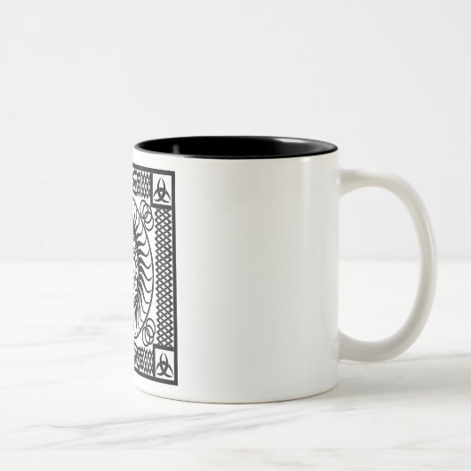 Celtic ornament Single Zweifarbige Tasse (Rechts)