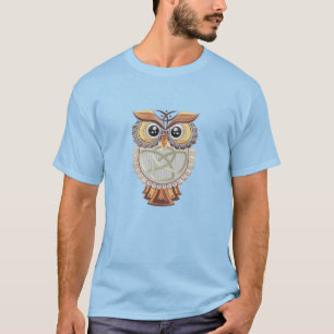 Celtic Owl Embroidery Graphic T-Shirt