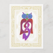 Celtic Owl II Postkarte (Vorderseite)