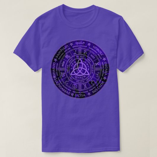 Celtic Pagan Year Wheel Calendar T-Shirt (Design vorne)