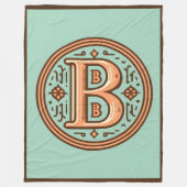 Celtic Pastel Letter "B" Large Fleece Blanket (Vorderseite)