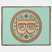 Celtic Pastel Letter "B" Large Fleece Blanket (Vorderseite (Horizontal))